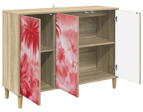 VidaXL Széf AACHEN Sonoma 102 x 33 x 75 cm Szerelt Fa