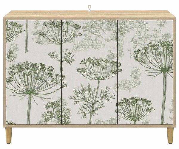 VidaXL Széf GOTHA Sonoma 102 x 33 x 75 cm Szerelt Fa