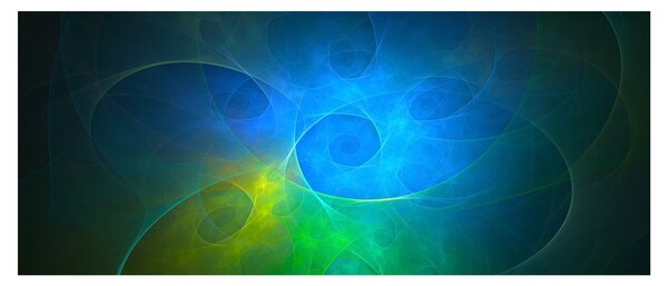 Kék absztrakció képe (120x50 cm)