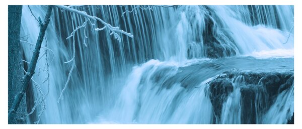 Kép - jeges vízesések (120x50 cm)