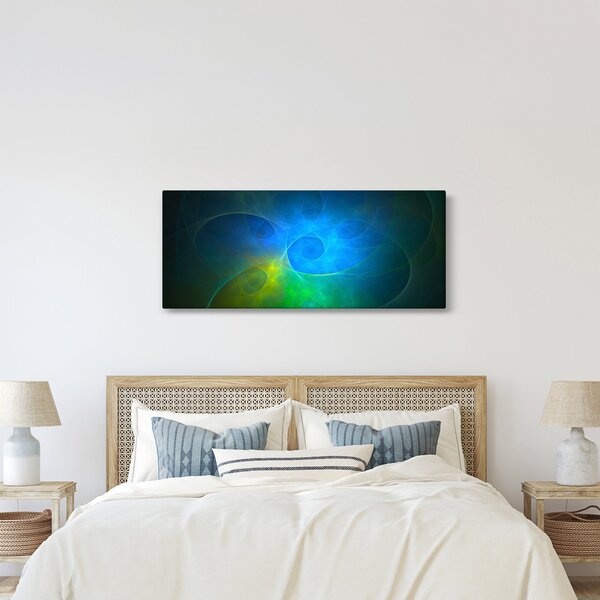 Kék absztrakció képe (120x50 cm)