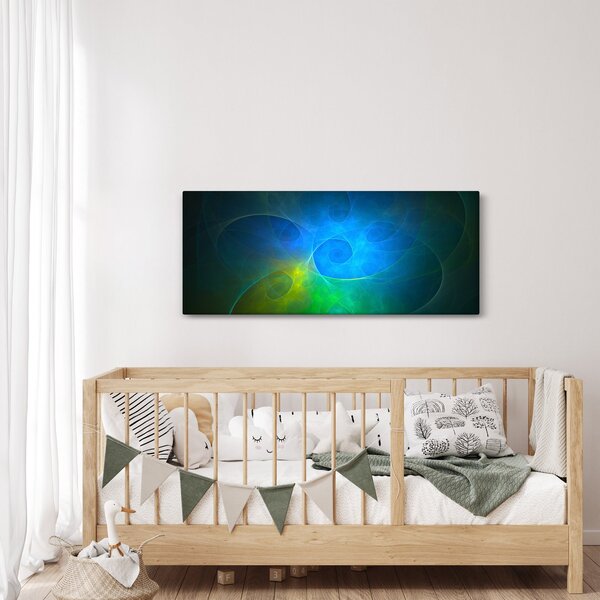 Kék absztrakció képe (120x50 cm)