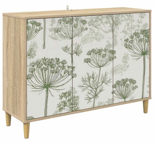 VidaXL Széf GOTHA Sonoma 102 x 33 x 75 cm Szerelt Fa