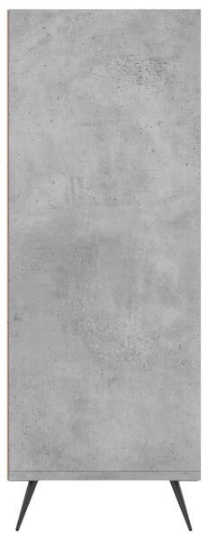 Betonszürke szerelt fa könyvespolc 69,5 x 32,5 x 90 cm