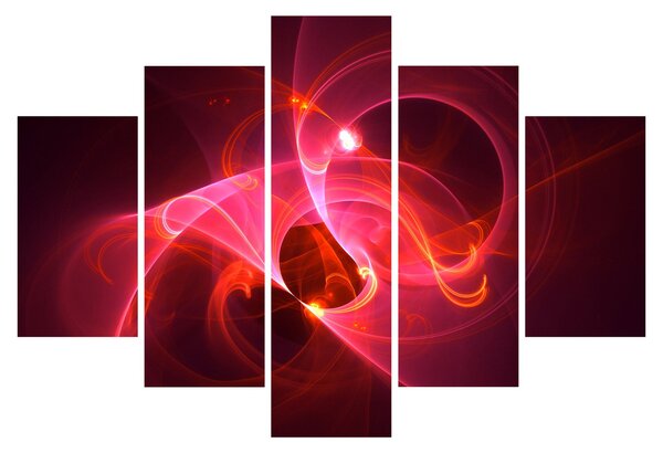Modern rózsaszín absztrakció képe (150x105 cm)