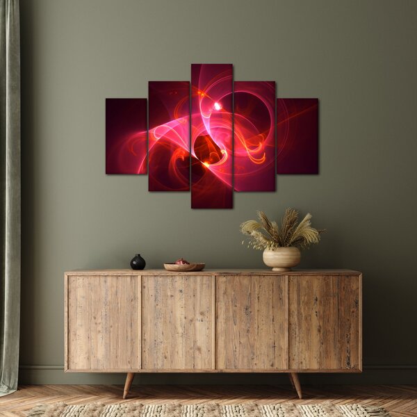 Modern rózsaszín absztrakció képe (150x105 cm)