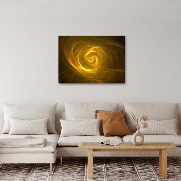 Absztrakt sárga spirál képe (70x50 cm)