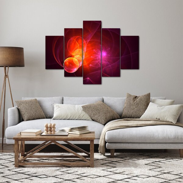Modern rózsaszín absztrakció képe (150x105 cm)