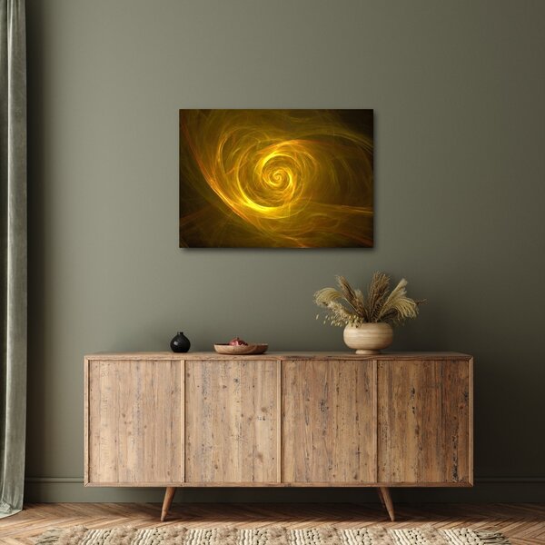 Absztrakt sárga spirál képe (70x50 cm)