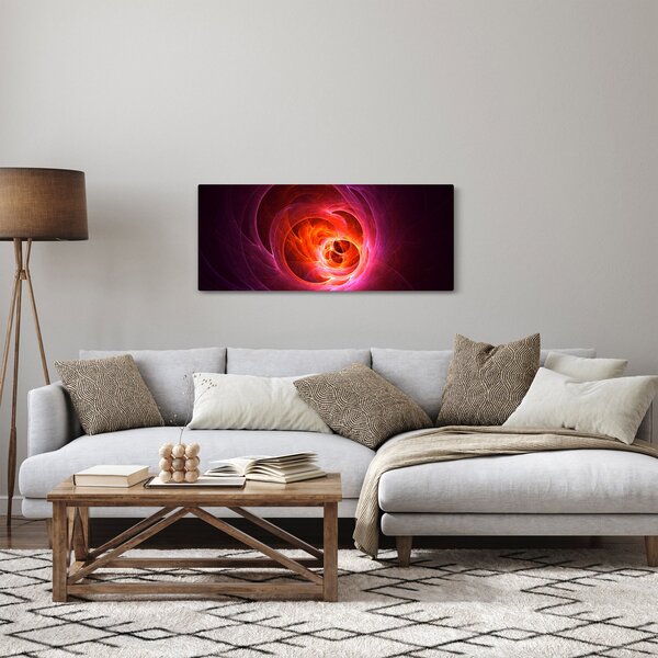 Modern rózsaszín absztrakció képe (120x50 cm)