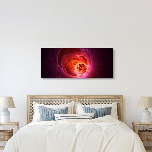Modern rózsaszín absztrakció képe (120x50 cm)