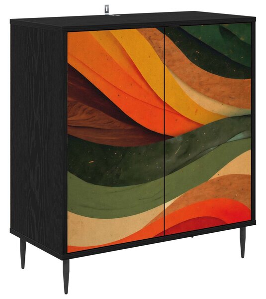 VidaXL Széf BONN Fekete Tölgy 69 x 33 x 76 cm Szerelt Fa