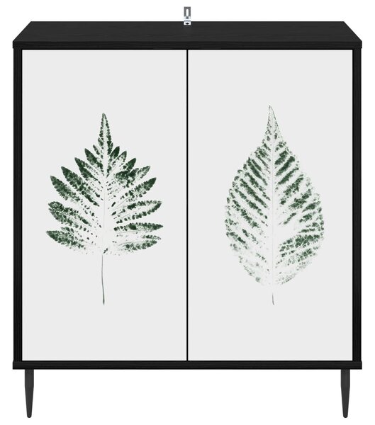 VidaXL Széf HANAU Fekete Tölgy 69 x 33 x 76 cm Szerelt Fa