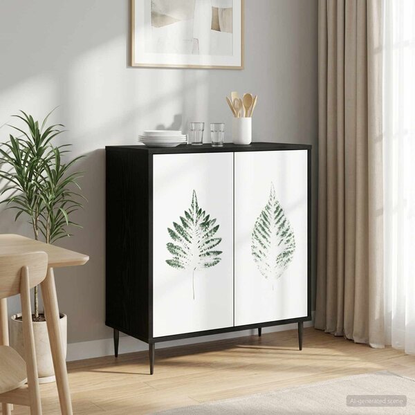 VidaXL Széf HANAU Fekete Tölgy 69 x 33 x 76 cm Szerelt Fa