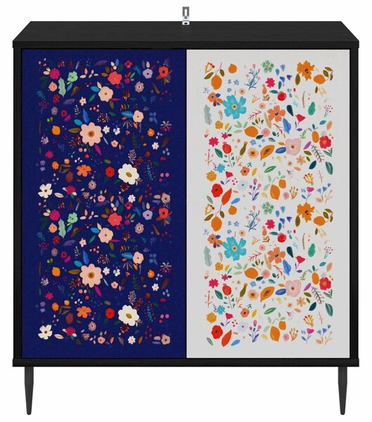 VidaXL Széf MAINZ Fekete Tölgy 69 x 33 x 76 cm Szerelt Fa
