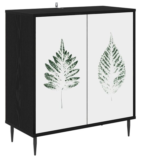 VidaXL Széf HANAU Fekete Tölgy 69 x 33 x 76 cm Szerelt Fa