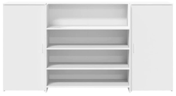 Fehér, rétegelt fa recepciós asztal 200 x 50 x 103,5 cm