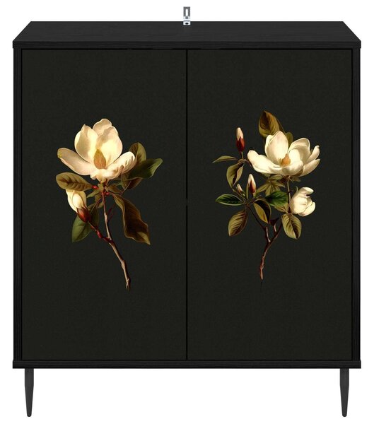 VidaXL Széf BREMEN Fekete Tölgy 69 x 33 x 76 cm Szerelt Fa