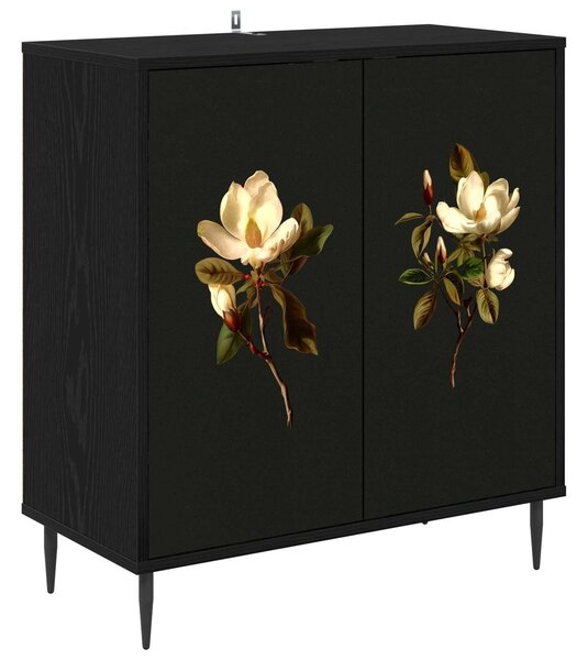 VidaXL Széf BREMEN Fekete Tölgy 69 x 33 x 76 cm Szerelt Fa