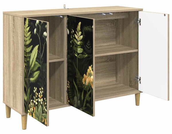 VidaXL Széf RHENEN Sonoma 102 x 33 x 75 cm Szerelt Fa