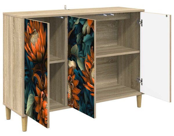 VidaXL Széf LOCHEM Sonoma 102 x 33 x 75 cm Szerelt Fa