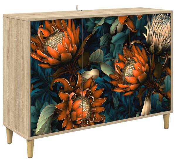 VidaXL Széf LOCHEM Sonoma 102 x 33 x 75 cm Szerelt Fa