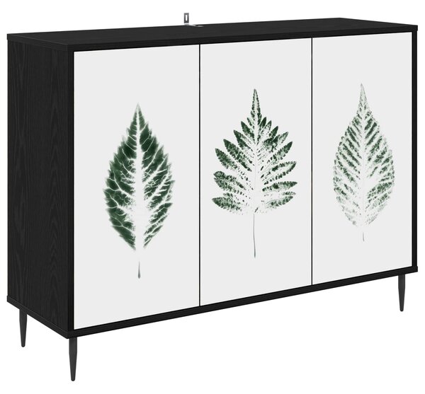 VidaXL Széf HANAU Fekete Tölgy 102 x 33 x 76 cm Szerelt Fa