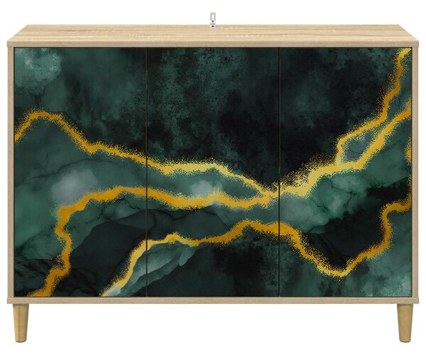 VidaXL Széf WIJHE Sonoma 102 x 33 x 75 cm Szerelt Fa