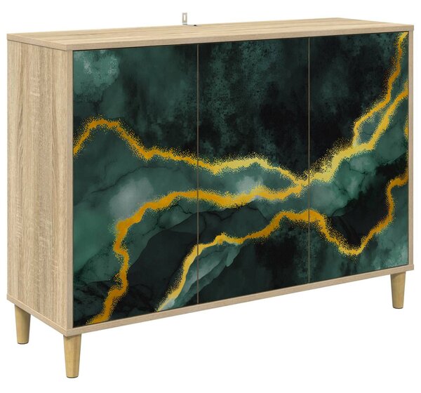 VidaXL Széf WIJHE Sonoma 102 x 33 x 75 cm Szerelt Fa