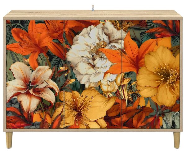 VidaXL Széf GENNEP Sonoma 102 x 33 x 75 cm Szerelt Fa