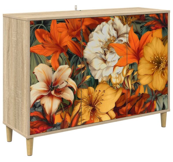 VidaXL Széf GENNEP Sonoma 102 x 33 x 75 cm Szerelt Fa