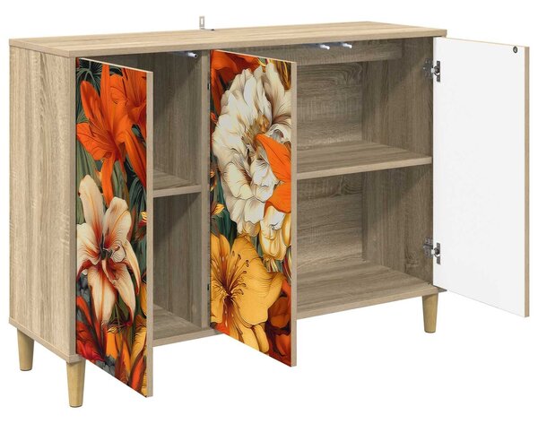 VidaXL Széf GENNEP Sonoma 102 x 33 x 75 cm Szerelt Fa