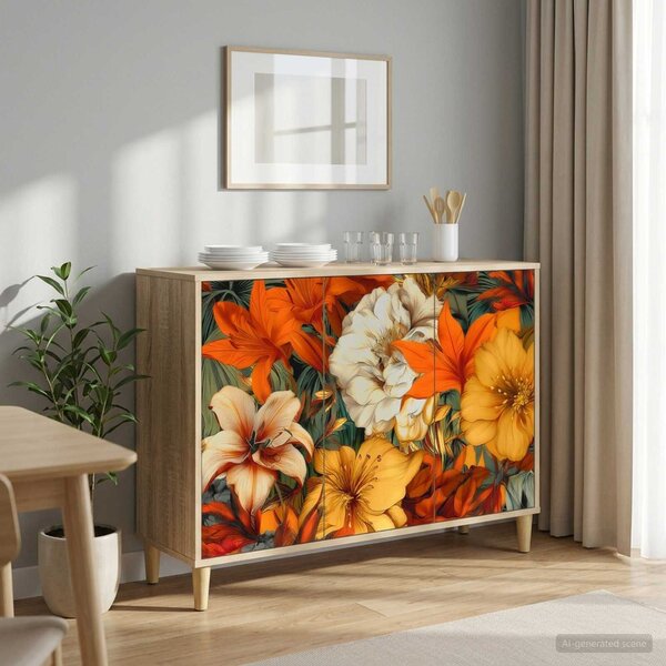 VidaXL Széf GENNEP Sonoma 102 x 33 x 75 cm Szerelt Fa