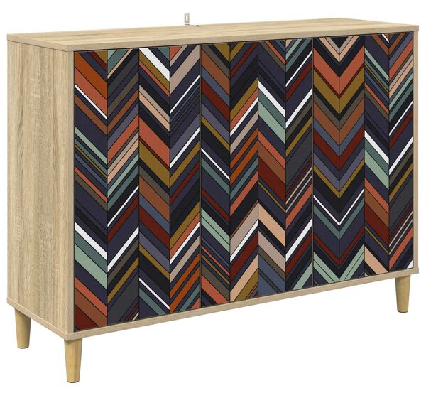 VidaXL Széf OMMEN Sonoma 102 x 33 x 75 cm Szerelt Fa