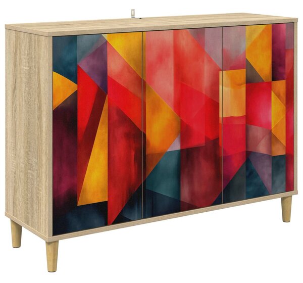 VidaXL Széf HEESCH Sonoma 102 x 33 x 75 cm Szerelt Fa