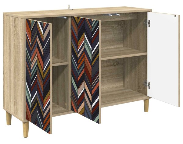 VidaXL Széf OMMEN Sonoma 102 x 33 x 75 cm Szerelt Fa