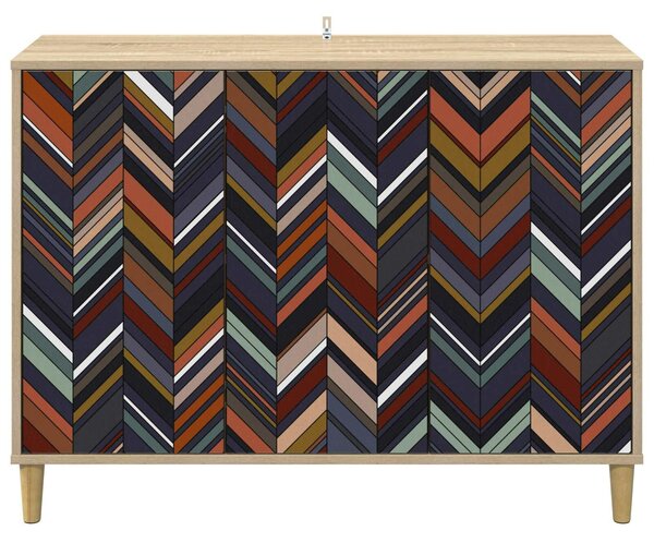 VidaXL Széf OMMEN Sonoma 102 x 33 x 75 cm Szerelt Fa
