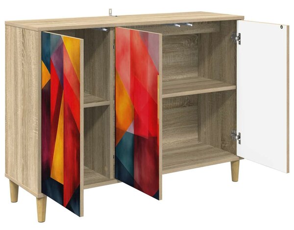 VidaXL Széf HEESCH Sonoma 102 x 33 x 75 cm Szerelt Fa