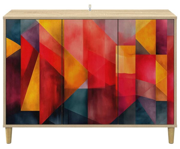 VidaXL Széf HEESCH Sonoma 102 x 33 x 75 cm Szerelt Fa