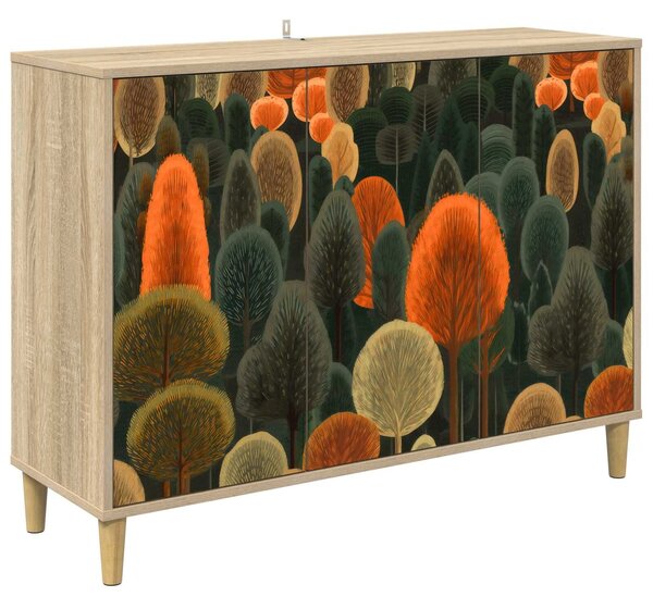 VidaXL Széf ZAANDAM Sonoma 102 x 33 x 75 cm Szerelt Fa