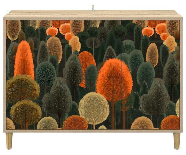 VidaXL Széf ZAANDAM Sonoma 102 x 33 x 75 cm Szerelt Fa