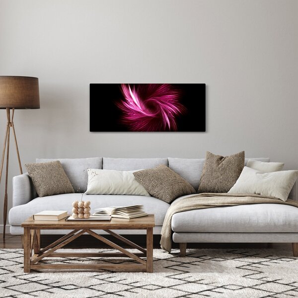 Kép - rózsaszín absztrakció (120x50 cm)