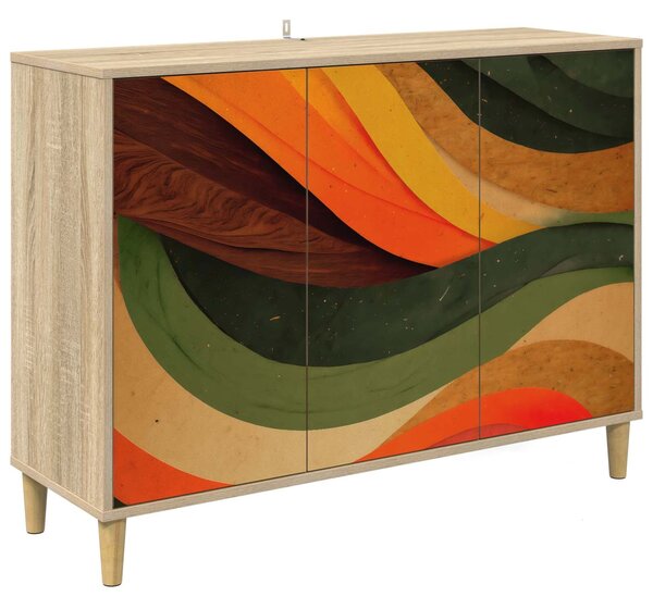 VidaXL Széf BONN Sonoma 102 x 33 x 75 cm Szerelt Fa