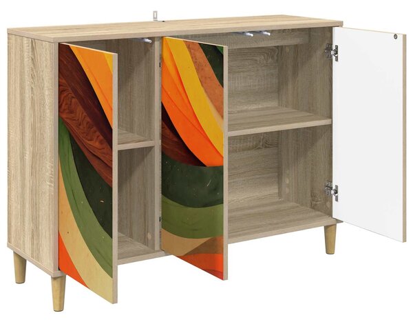 VidaXL Széf BONN Sonoma 102 x 33 x 75 cm Szerelt Fa