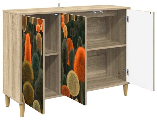 VidaXL Széf ZAANDAM Sonoma 102 x 33 x 75 cm Szerelt Fa
