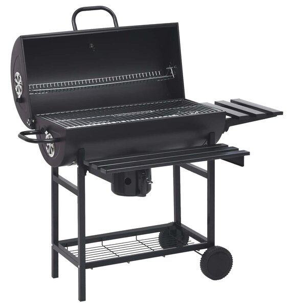 VidaXL Hordó típusú grill kerekekkel és polcokkal, 3 db, 115 x 85 x 95 cm