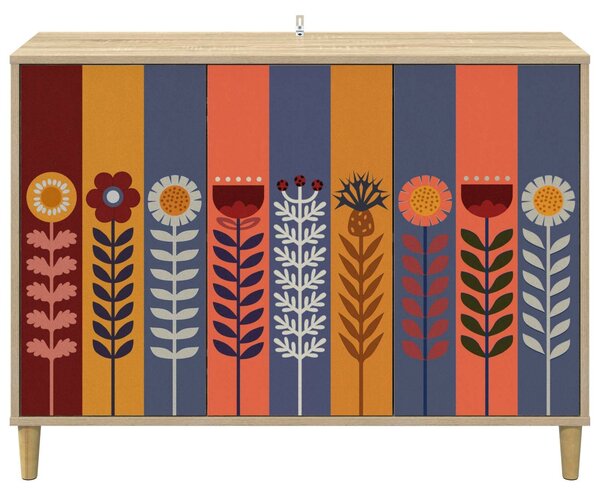 VidaXL Széf ESSEN Sonoma 102 x 33 x 75 cm Szerelt Fa