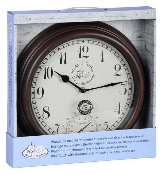Time kültéri falióra hőmérővel - Esschert Design
