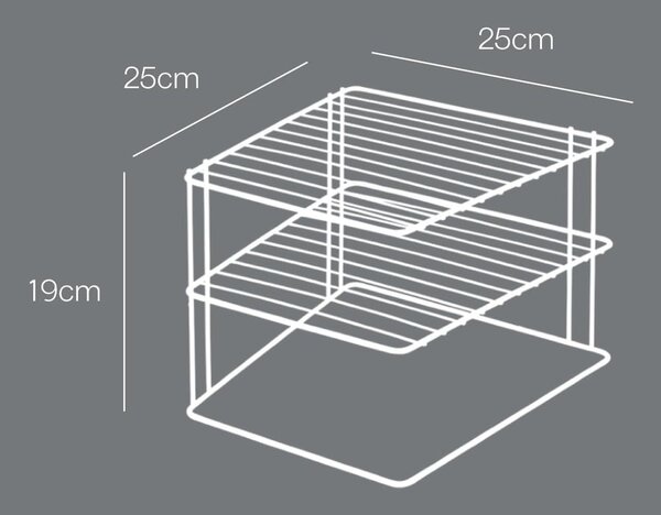 Ezüstszínű acél kiegészítő polc 25x25 cm Palio – Metaltex