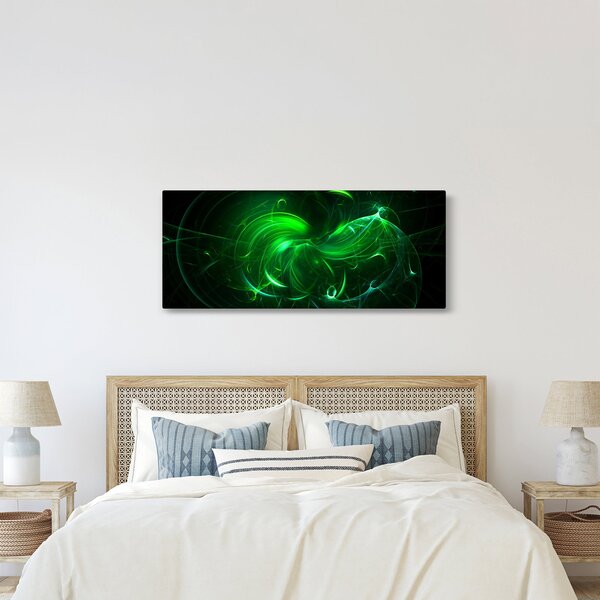 Kép - zöld absztrakció (120x50 cm)